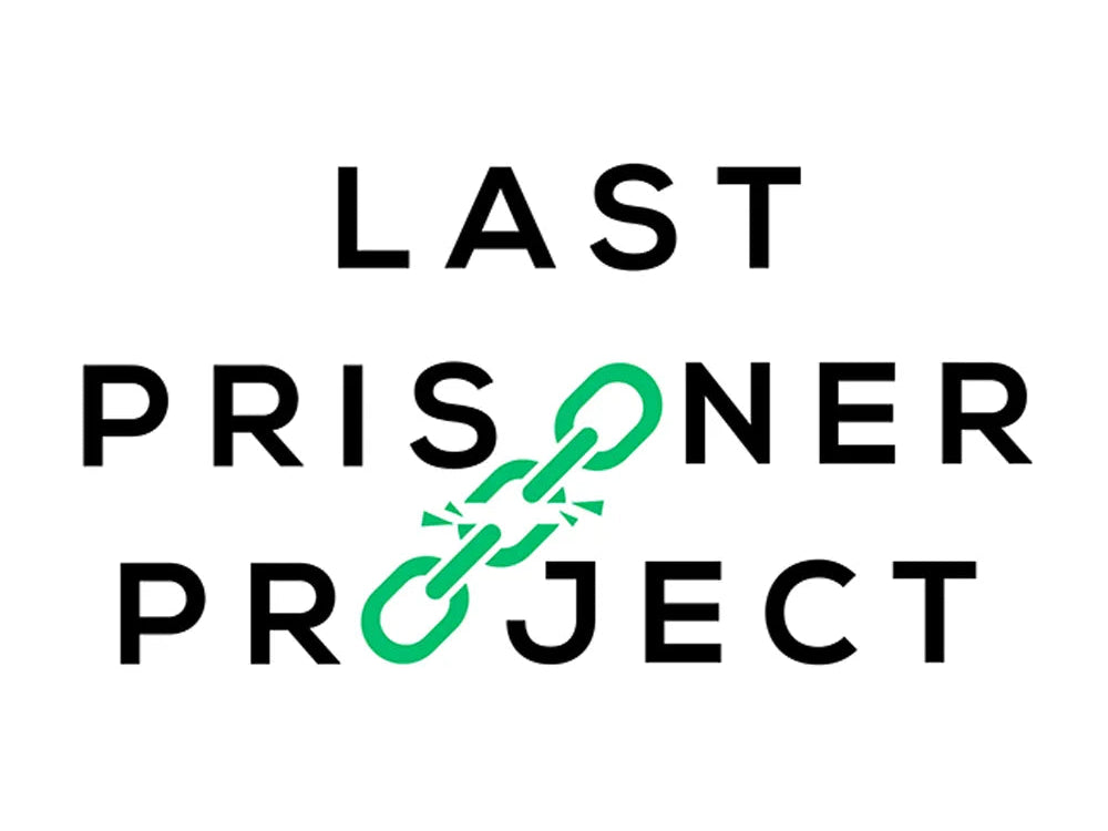 Logo of the Last Prisoner Project with a green chain on a white background
